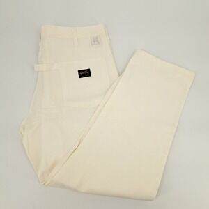 Stan Ray Painter Pants Mens 38x32 Cotton Natural Cream Double Knee Made in USA